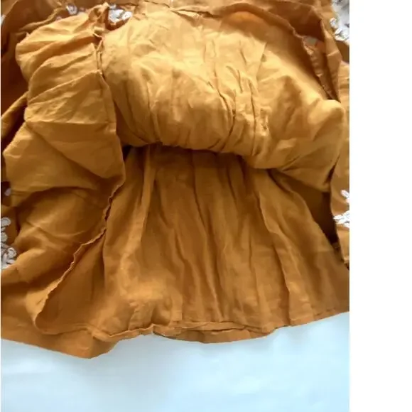 Pink Chicken Girls Brooke Dress - Inca Gold W/ Embroidery Size 5 - Picture 6 of 7